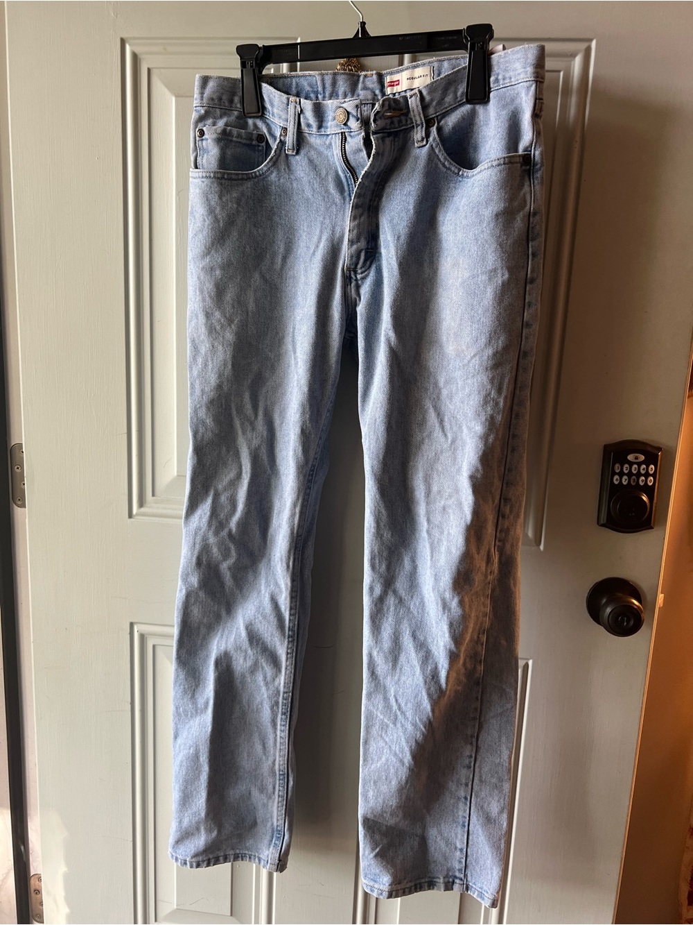 Wrangler Light Wash Straight Leg Jeans for Men
